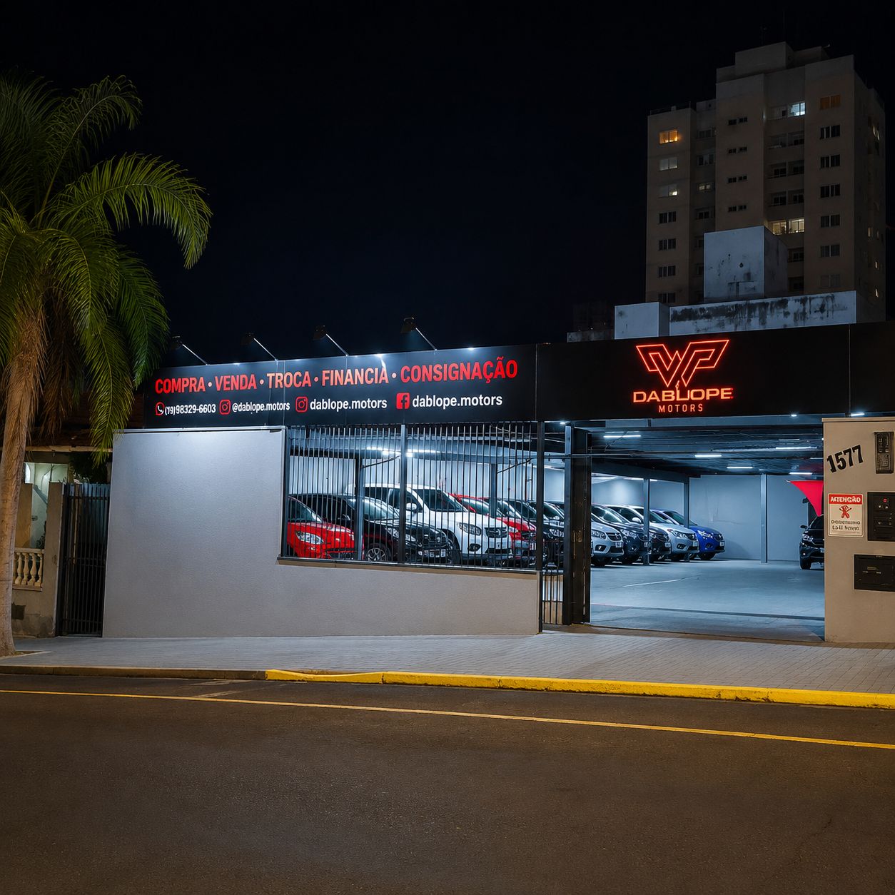 Fachada da Dabliope Motors em Avaré